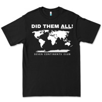 Black Seven Continents Shirt Premium Tee - FloraArt