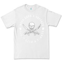 White Work like a captain party like a pirate Premium Tee - FloraArt