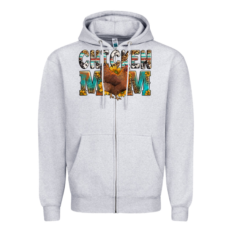 Chicken Mom Zipper Hoodie by LillyAllenDesigns | Teevron