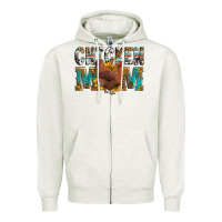 Oatmeal Heather chicken mom Zipper Hoodie - LillyAllenDesigns