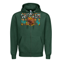 Sports Green chicken mom Zipper Hoodie - LillyAllenDesigns
