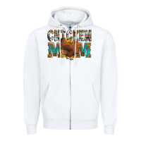 White chicken mom Zipper Hoodie - LillyAllenDesigns