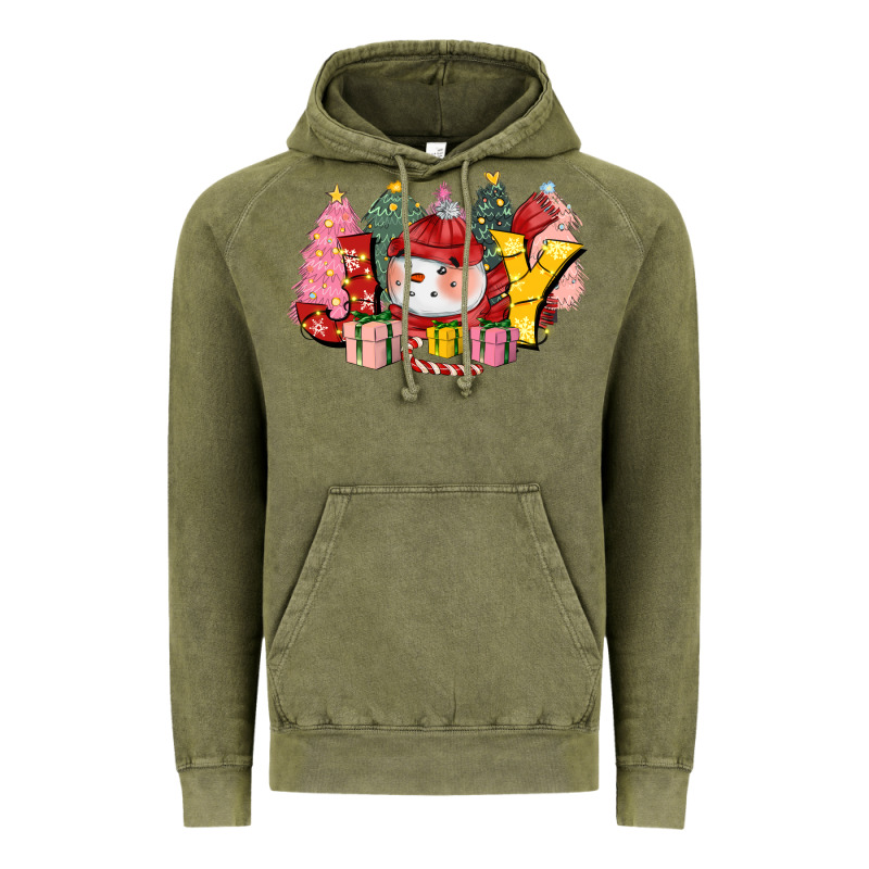 Joy Snowman Vintage Hoodie by CowGirlArtShop | Teevron