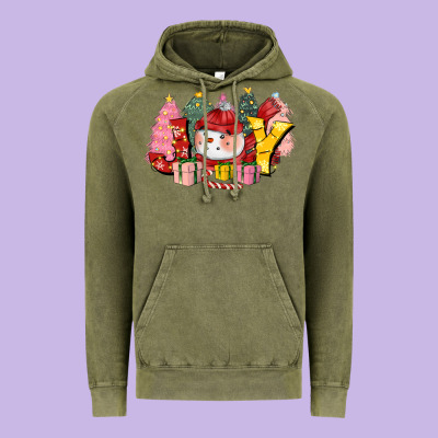 Joy Snowman Vintage Hoodie Designed By Cowgirlartshop