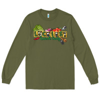 Army Green Luckiest lunch lady St. Patrick's Day Long Sleeve Tee - CowGirlArtShop