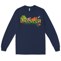 Navy Luckiest lunch lady St. Patrick's Day Long Sleeve Tee - CowGirlArtShop