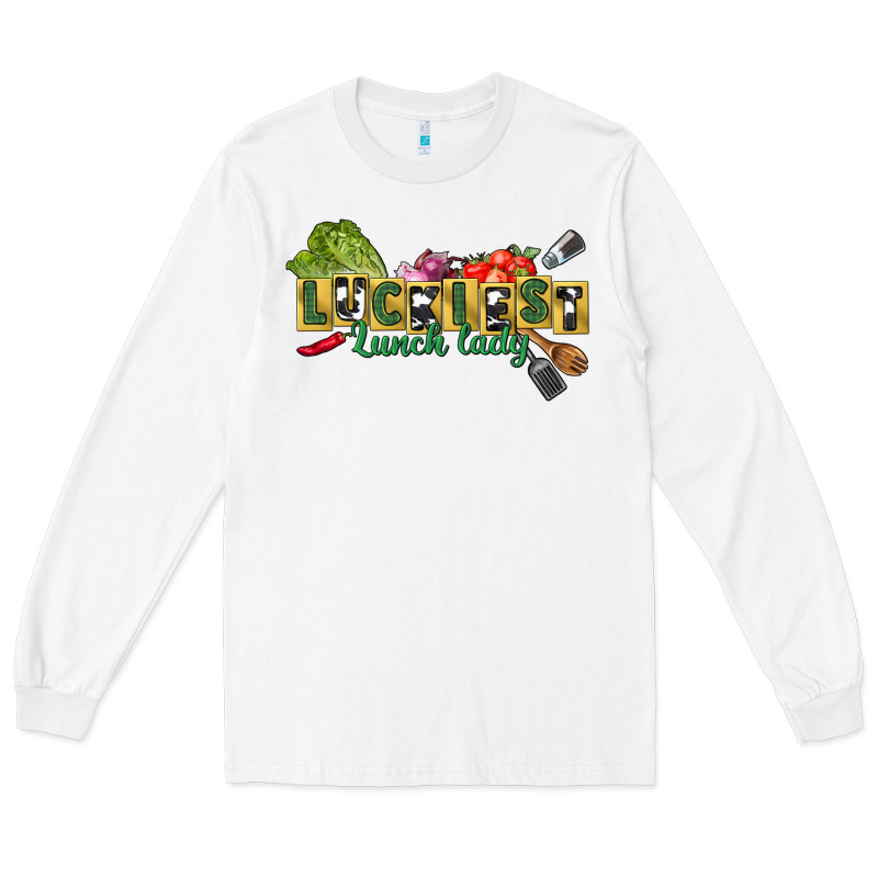 Luckiest Lunch Lady St. Patrick's Day Long Sleeve Tee by CowGirlArtShop | Teevron
