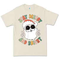Bone funny groovy stay merry and bright christmas santa claus t shirt Premium Tee - ArtMosaic