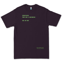 Plum The Matrix Everything Has A Beginning Green Font Premium Tee - ArtMosaic