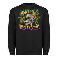 Black Summer Searchin Heavyweight Sweatshirt - CowhideDigitalArt