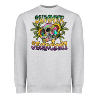 Heather Grey Summer Searchin Heavyweight Sweatshirt - CowhideDigitalArt