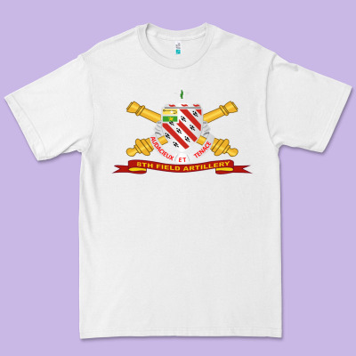 8th Field Artillery W Br   Ribbon 8th Field Artillery W Br Ribbon Premium Tee Designed By Artmosaic