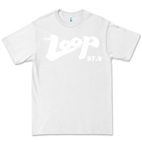 White The Loop 97.9 Illinois Radio Premium Tee - ArtMosaic