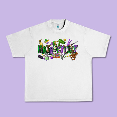 Hairstylist Mardi Gras Urban Heavy Tee Designed By Cowgirlartshop
