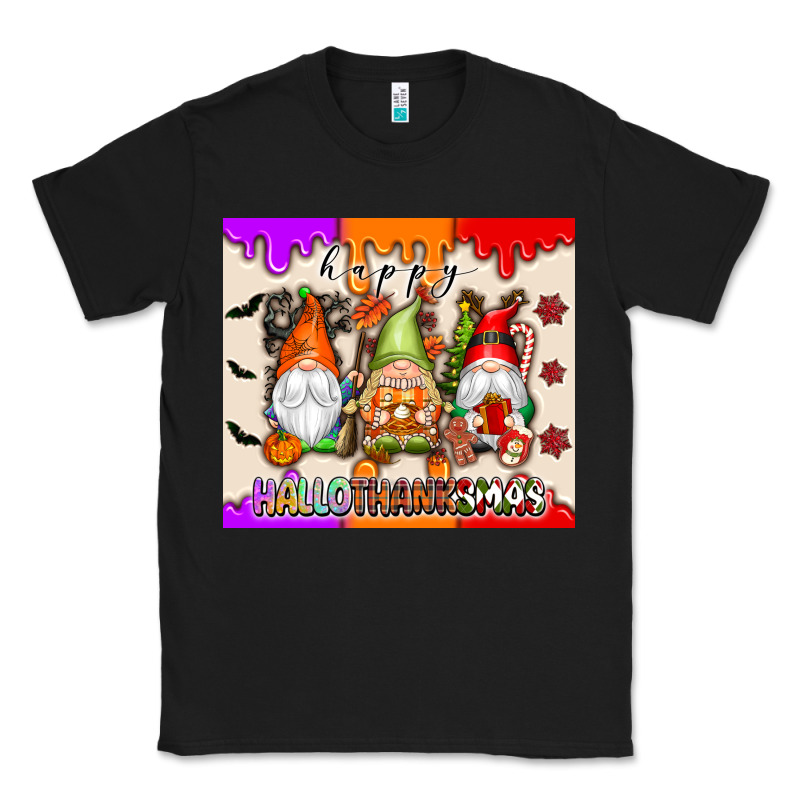 Happy Hallothanksmas Gnomes Classic Tee by texasbilliewilder | Teevron
