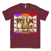 Burgundy Happy Hallothanksmas gnomes Classic Tee - texasbilliewilder