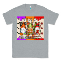 Heather Grey Happy Hallothanksmas gnomes Classic Tee - texasbilliewilder