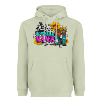 Matcha cowgirl mama with boots and sunflowers and cowhide Heavyweight Hoodie - Artiststas