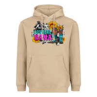 Mushroom cowgirl mama with boots and sunflowers and cowhide Heavyweight Hoodie - Artiststas