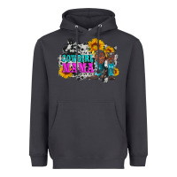 Smoke cowgirl mama with boots and sunflowers and cowhide Heavyweight Hoodie - Artiststas