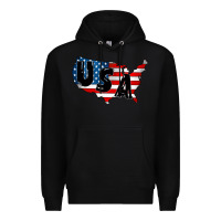 Black Usa Premium Hoodie - CowhideDigitalArt