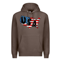 Coffee Usa Premium Hoodie - CowhideDigitalArt