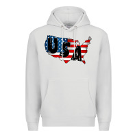 Dove Grey Usa Premium Hoodie - CowhideDigitalArt