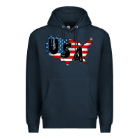 Navy Usa Premium Hoodie - CowhideDigitalArt
