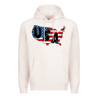Pale Pink Usa Premium Hoodie - CowhideDigitalArt
