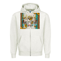 Oatmeal Heather Western Blessed Mom Baby Calf Zipper Hoodie - LillyAllenDesigns