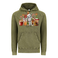 Vintage Olive hippopotamus coffee cups christmas Vintage Hoodie - CowGirlArtShop