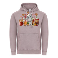 Vintage Zinc hippopotamus coffee cups christmas Vintage Hoodie - CowGirlArtShop
