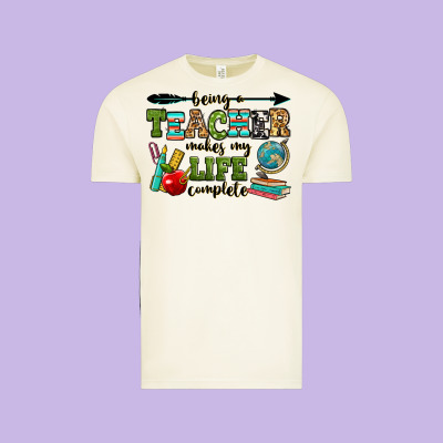 Being A Teacher Makes My Life Complete Vintage Tee Designed By Ranaportraitstore