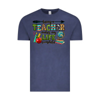 Vintage Denim being a teacher makes my life complete Vintage Tee - RanaPortraitStore