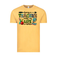 Vintage Mustard being a teacher makes my life complete Vintage Tee - RanaPortraitStore
