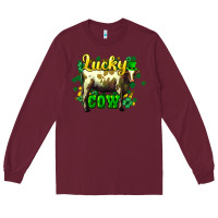 Burgundy St. Patrick's Day Cow Long Sleeve Tee - HowdyJamesFarm