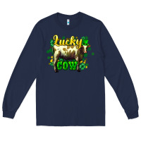 Navy St. Patrick's Day Cow Long Sleeve Tee - HowdyJamesFarm