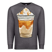 Charcoal Heather iced caramel frappuccino coffee Premium Sweatshirt - BarkalooDesign