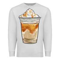 Dove Grey iced caramel frappuccino coffee Premium Sweatshirt - BarkalooDesign