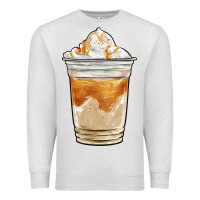 Oatmeal Heather iced caramel frappuccino coffee Premium Sweatshirt - BarkalooDesign