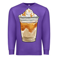Purple iced caramel frappuccino coffee Premium Sweatshirt - BarkalooDesign