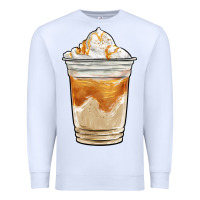 White iced caramel frappuccino coffee Premium Sweatshirt - BarkalooDesign