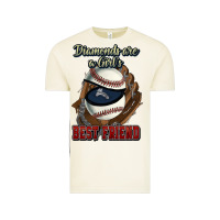 Diamonds Are A Girl's Best Friend Baseball Vintage Tee | Teevron