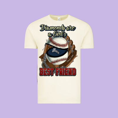 Diamonds Are A Girl's Best Friend Baseball Vintage Tee Designed By Howdyjamesfarm