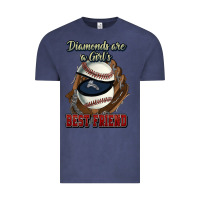 Vintage Denim Diamonds are a girl's best friend Baseball Vintage Tee - HowdyJamesFarm