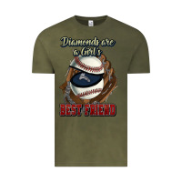 Vintage Olive Diamonds are a girl's best friend Baseball Vintage Tee - HowdyJamesFarm