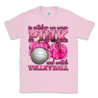Bubblegum Pink In October We Wear Pink and Watch Volleyball Classic Tee - texasbilliewilder