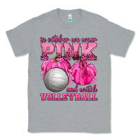 Heather Grey In October We Wear Pink and Watch Volleyball Classic Tee - texasbilliewilder