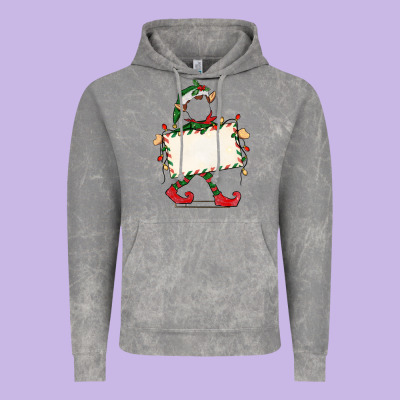 Customize Christmas Elf Vintage Hoodie Designed By Cowgirlartshop