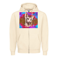 Sandshell purple glitter roses sphynx cat Zipper Hoodie - LillyAllenDesigns